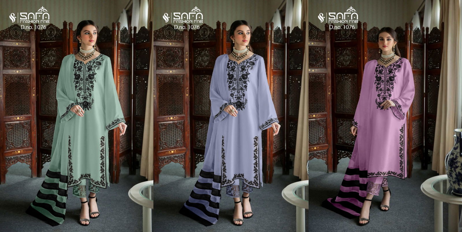 Safa Fashion 1076 Readymade Pakistani Suits Catalog
